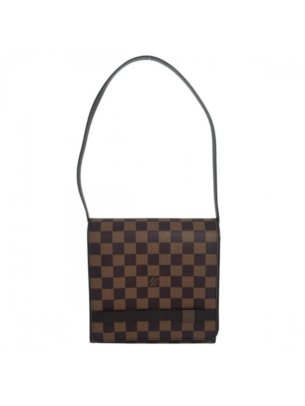 Louis Vuitton Handbag Damier Ebene Tribeca Mini Shoulder Leather Brown Gold